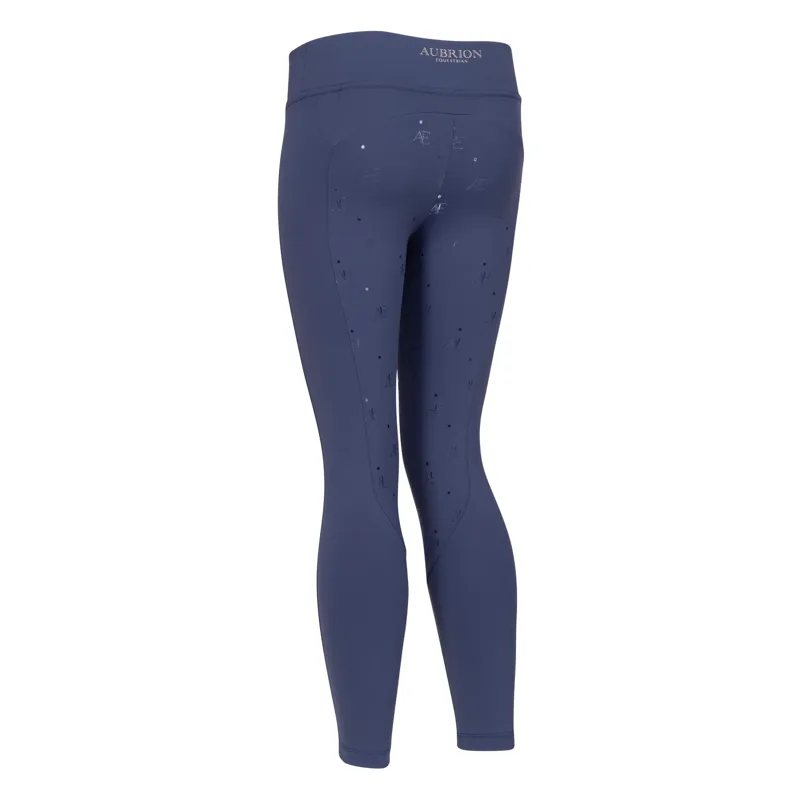 Aubrion Equestrian Riding Tights -Young Rider MIDNIGHT