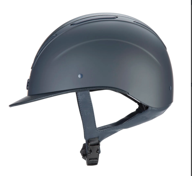 Shires Karben Amity LTHR Riding Hat NAVY 52-54cm-1