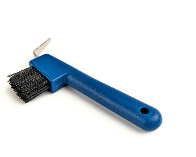Shires EZI-GROOM Hoof Pick And Brush Blue