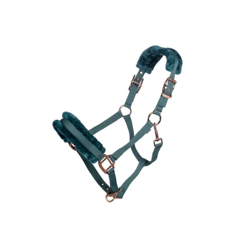 HKM Petrol/RoseGold Glamour Style Head Collar