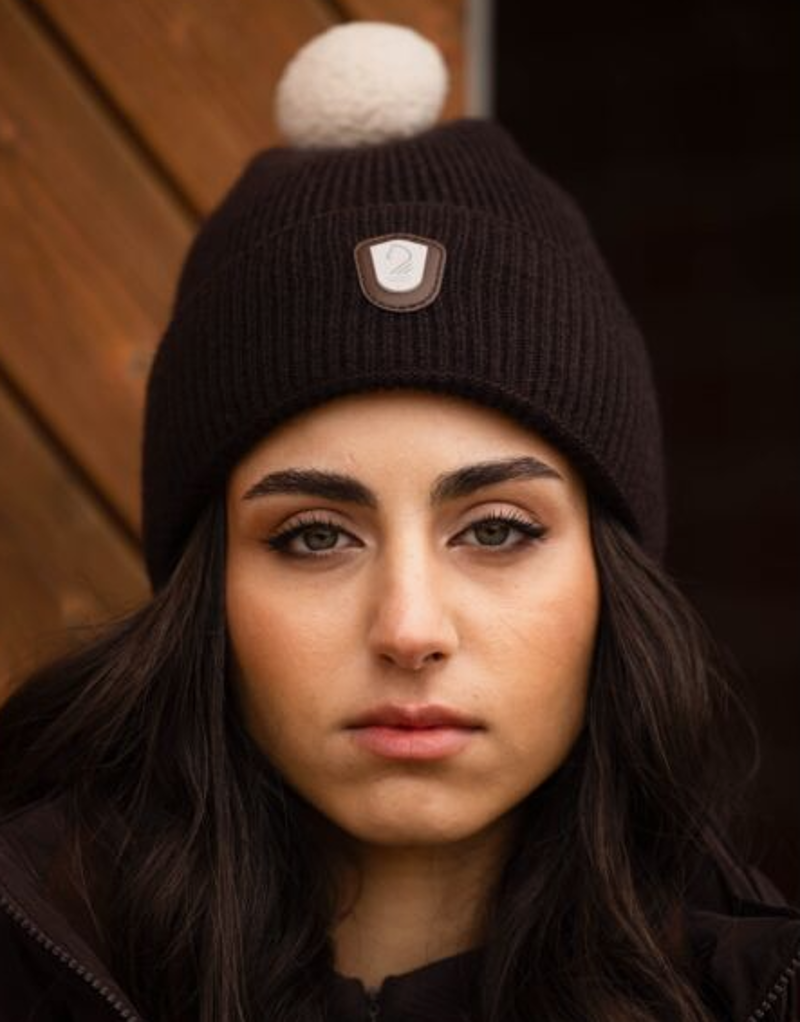 Lauria Garrelli Arezzo Dark Brown Beanie Hat-1