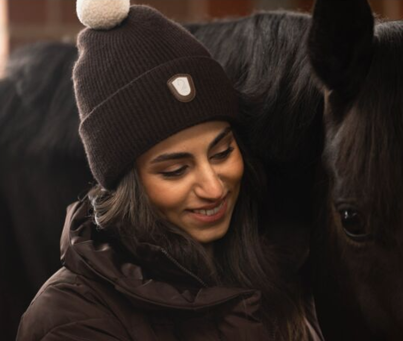 Lauria Garrelli Arezzo Dark Brown Beanie Hat-2