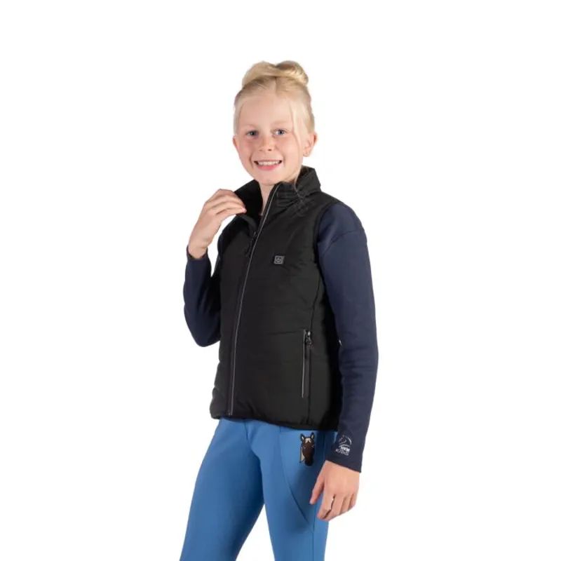 HKM Kids Heating Vest Black-1