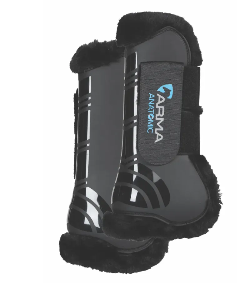 Shires Arma SupaFleece Tendon Boots Black Cob