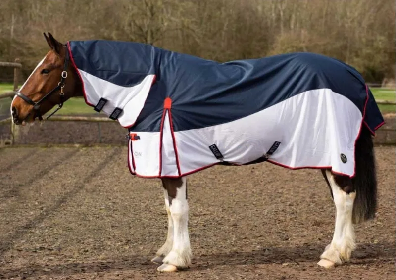 Gallop Trojan Fly Turnout Combo Rug Red/White/Blue