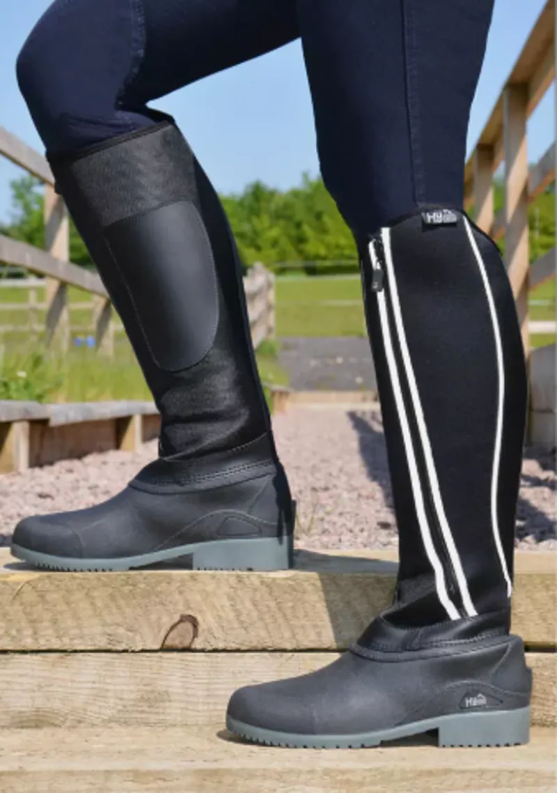 HyLand Antarctica Tall Neoprene Winter Riding Boots Black 40