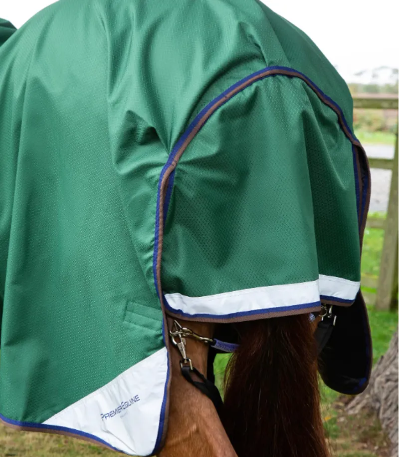 Premier Equine Akoni 0g Turnout Rug With Classic Neck Cover Green-1