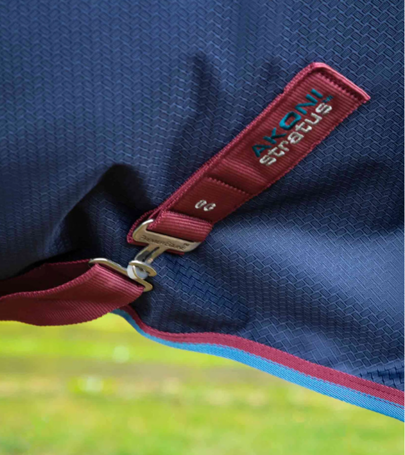 Premier Equine Akoni 0g Turnout Rug With Classic Neck Cover Navy-2