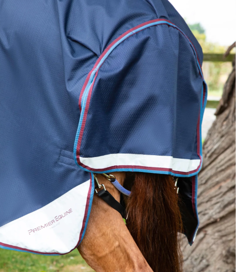 Premier Equine Akoni 0g Turnout Rug With Classic Neck Cover Navy-4