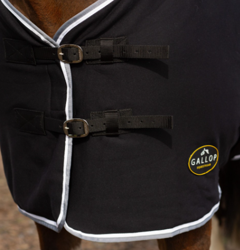 Gallop Jersey Cooler Rug Black-2