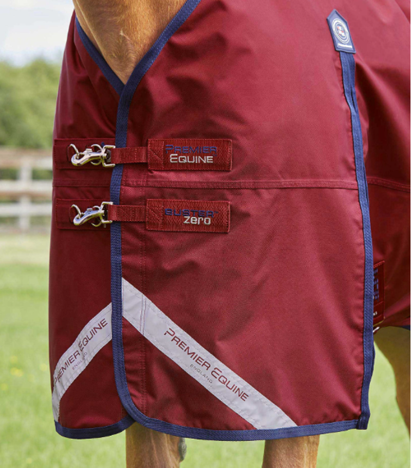 Premier Equine Buster Zero Original Turnout Rug Burgundy-2