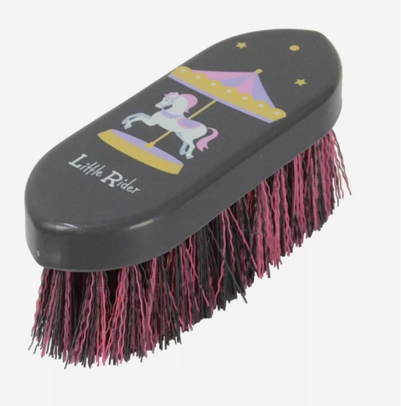 Merry Go Round Dandy Brush By Little Rider Grey Pink