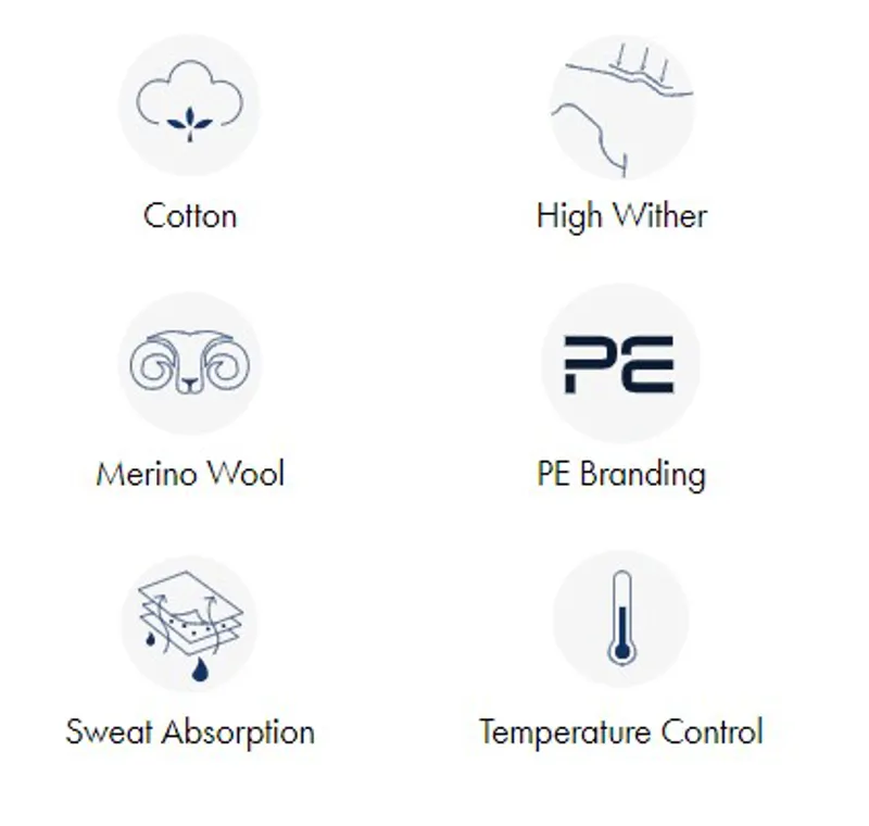 Premier Equine CC Merino Wool GP/Jump Square Black/Natural FULL-6