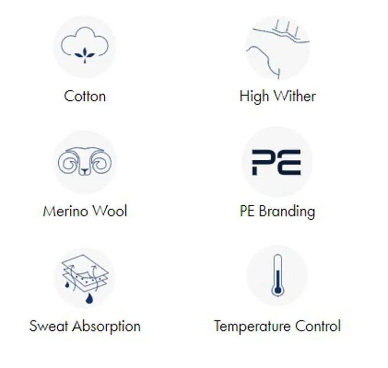 Premier Equine CC Merino Wool GP/Jump Square Wool Green/Green FULL-5