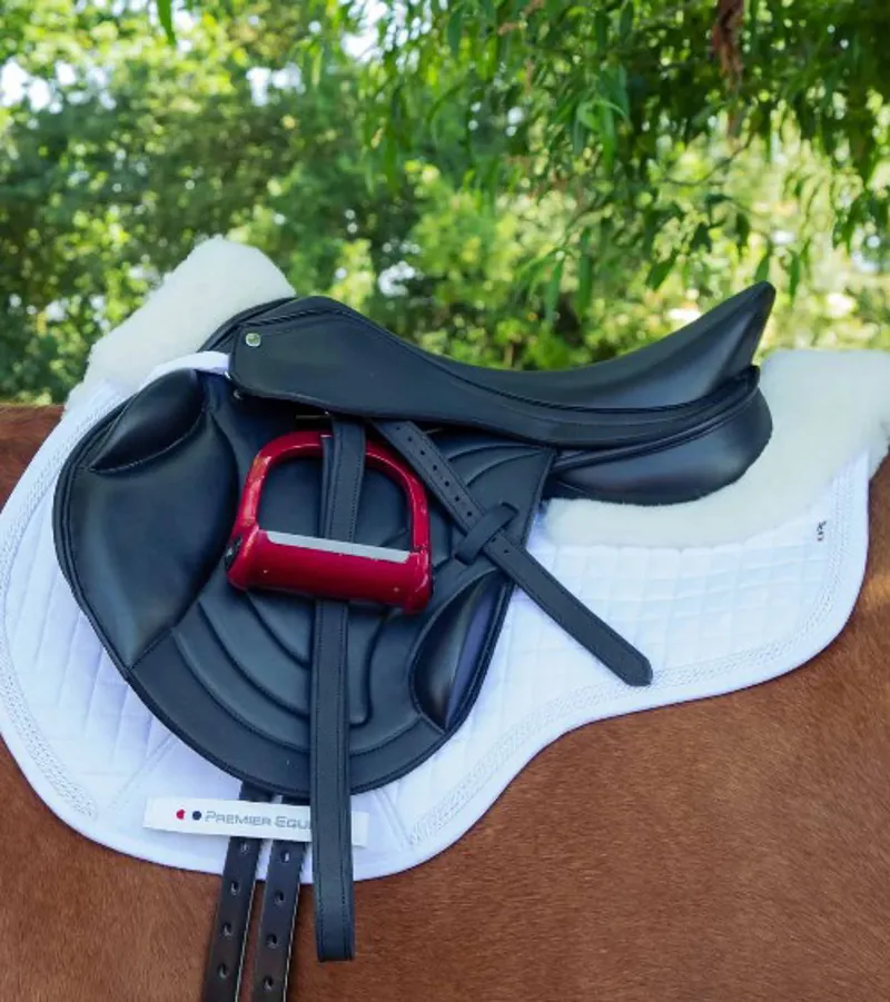 Premier Equine CC Merino Wool European GP/Jump Square White/Natural FULL-1