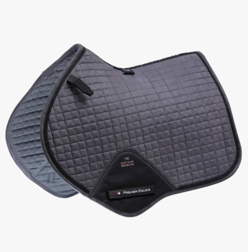 Premier Equine Techno-Suede Close Contact Jump Square Full Grey