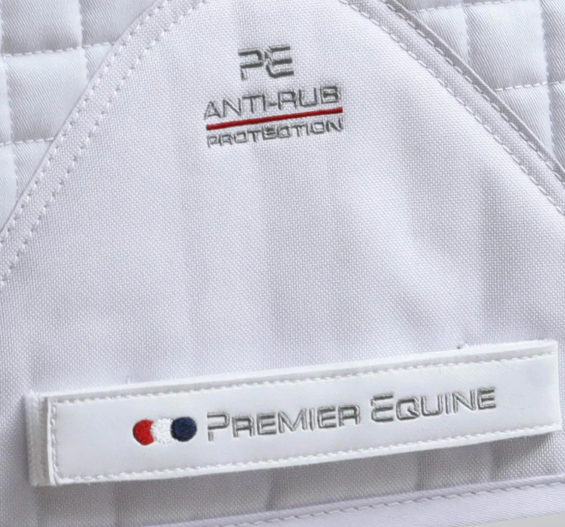 Premier Equine Close Contact Cotton Dressage Square with Numbers White FULL-3