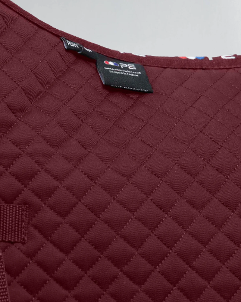 PREMIER EQUINE PONY PLAIN COTTON GP JUMP SQUARE BURGUNDY-3