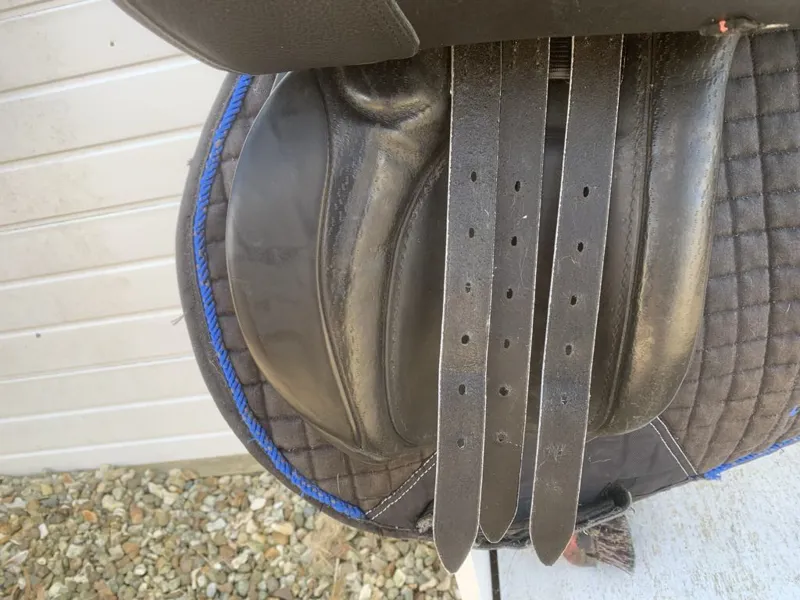 15 Black with Red Piping Pony Saddle refurbished by Kirkland Saddlery-2