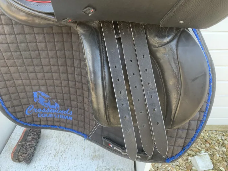 15 Black with Red Piping Pony Saddle refurbished by Kirkland Saddlery-5