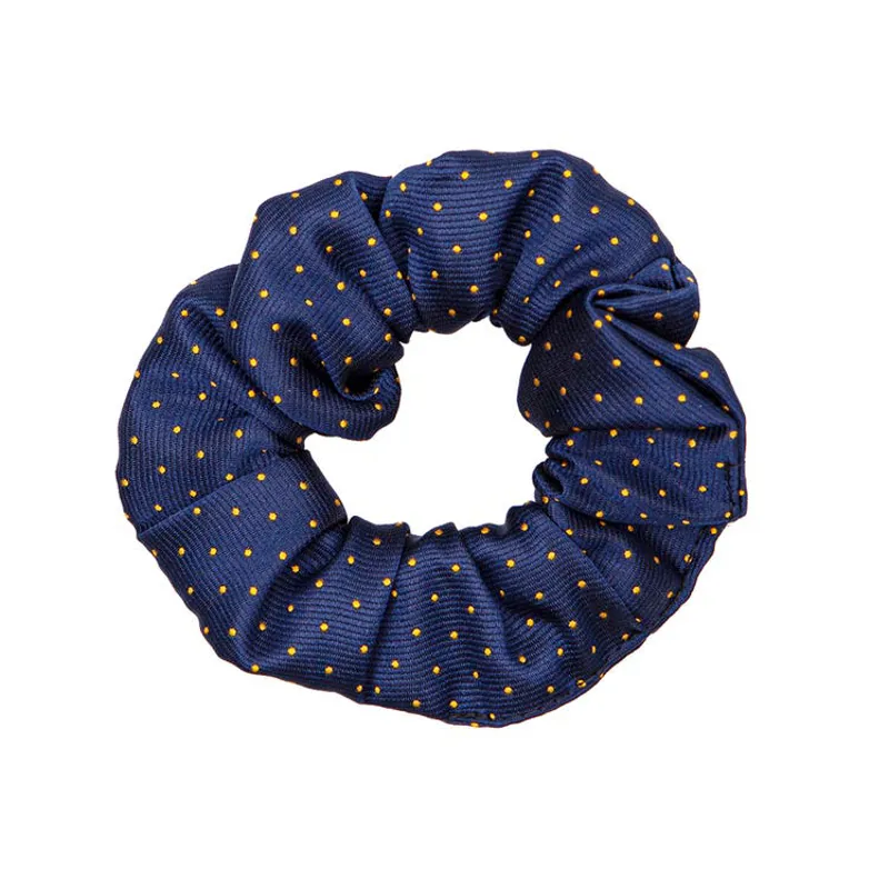 Supreme Products Show Scrunchie - - Navy/Gold Spot one size