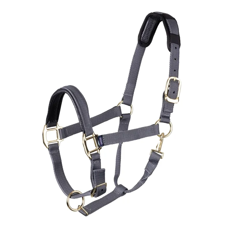 Topaz Nylon Headcollar GREY cob