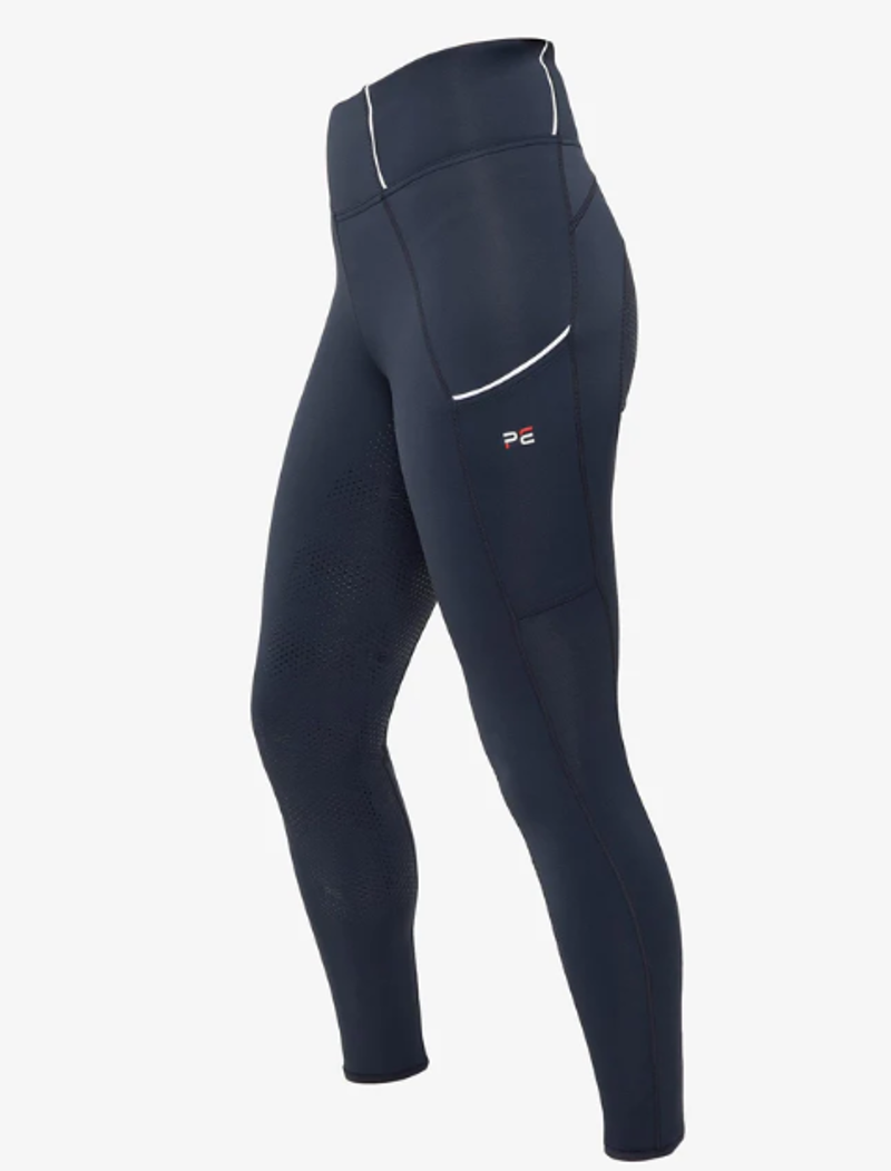 Premier Equine Tenere Ladies Full Seat Gel Riding Tights In Navy-2