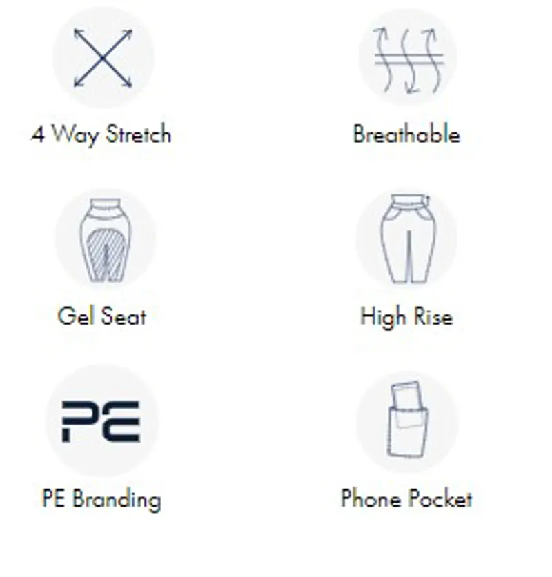 Premier Equine Electra Ladies Full Seat Gel Riding Tights White-5