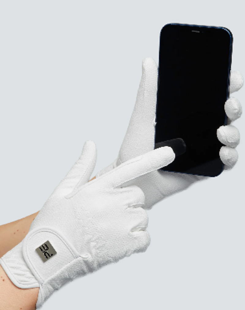 Premier Equine Metaro Ladies Competition Riding Gloves White-1