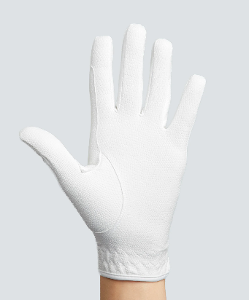 Premier Equine Metaro Ladies Competition Riding Gloves White-3