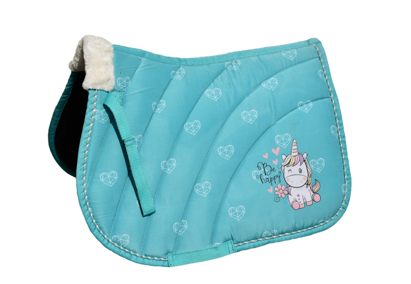 Rhinegold Unicorn Saddle Pad Aqua Shetland