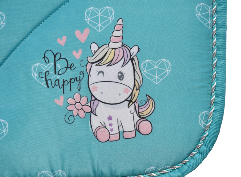 Rhinegold Unicorn Saddle Pad Aqua Shetland-1