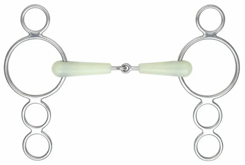 Equikind Jointed 3 Ring Dutch Gag PALE GREEN