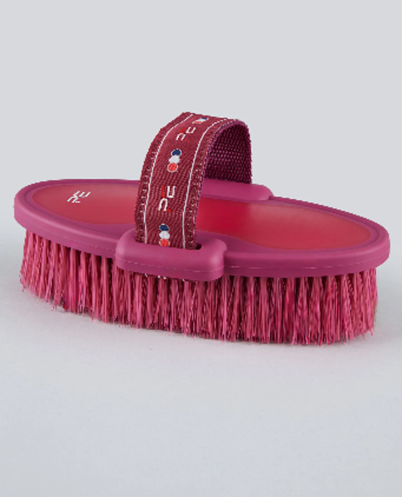 Premier Equine Soft Touch Body Brush Wine and Fuschia
