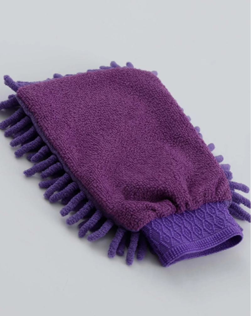 Premier Equine Microfibre Grooming Mitt Purple-1