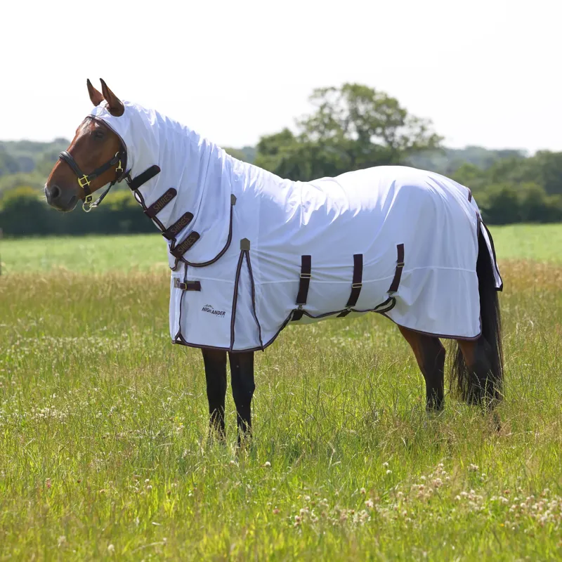 Highlander Plus Fly Sheet Combo Rug WHITE/BLACK CHERRY