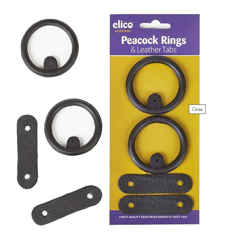Elico Replacement Peacock Rubbers and Leather Tabs