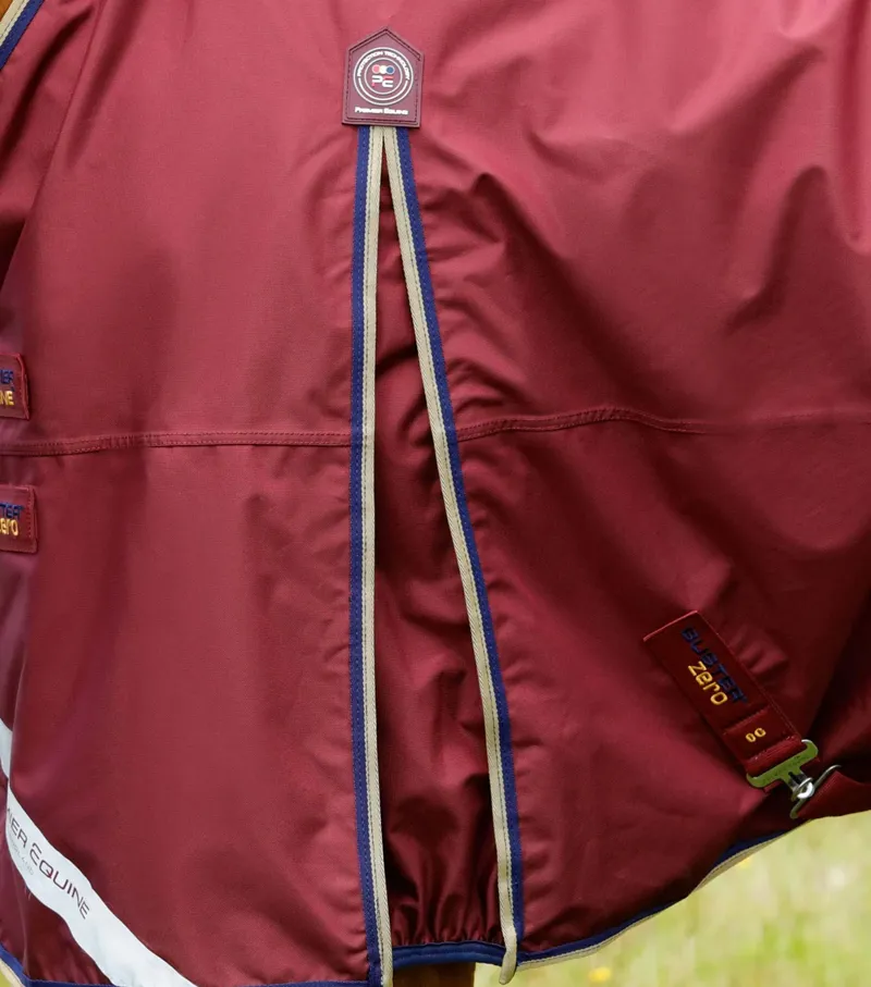 Premier Equine Buster Zero Turnout Rug With Classic Neck  Cover Burgundy-3