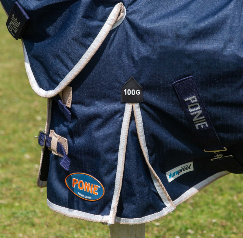 Gallop Ponie Duraproof 100g Turnout Combo 600 Denier Navy-1
