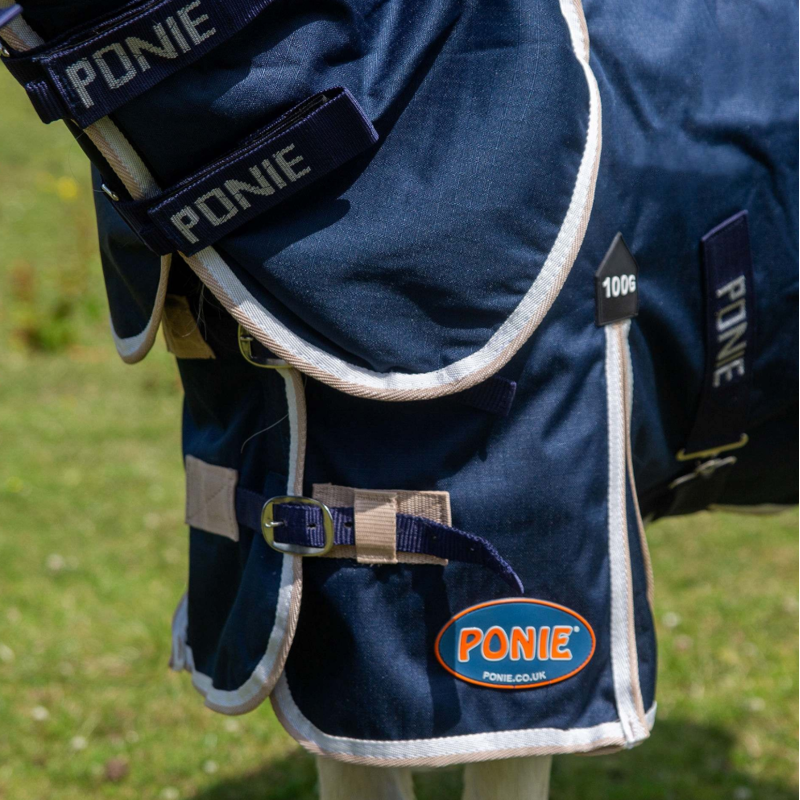 Gallop Ponie Duraproof 100g Turnout Combo 600 Denier Navy-2