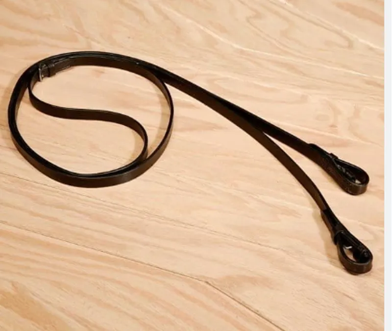 Elico Plain Leather Reins Brown Pony