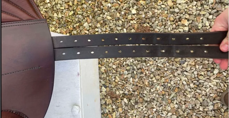 17.5 Kirkland Saddlery Jump Saddle Tan/Green MW-3