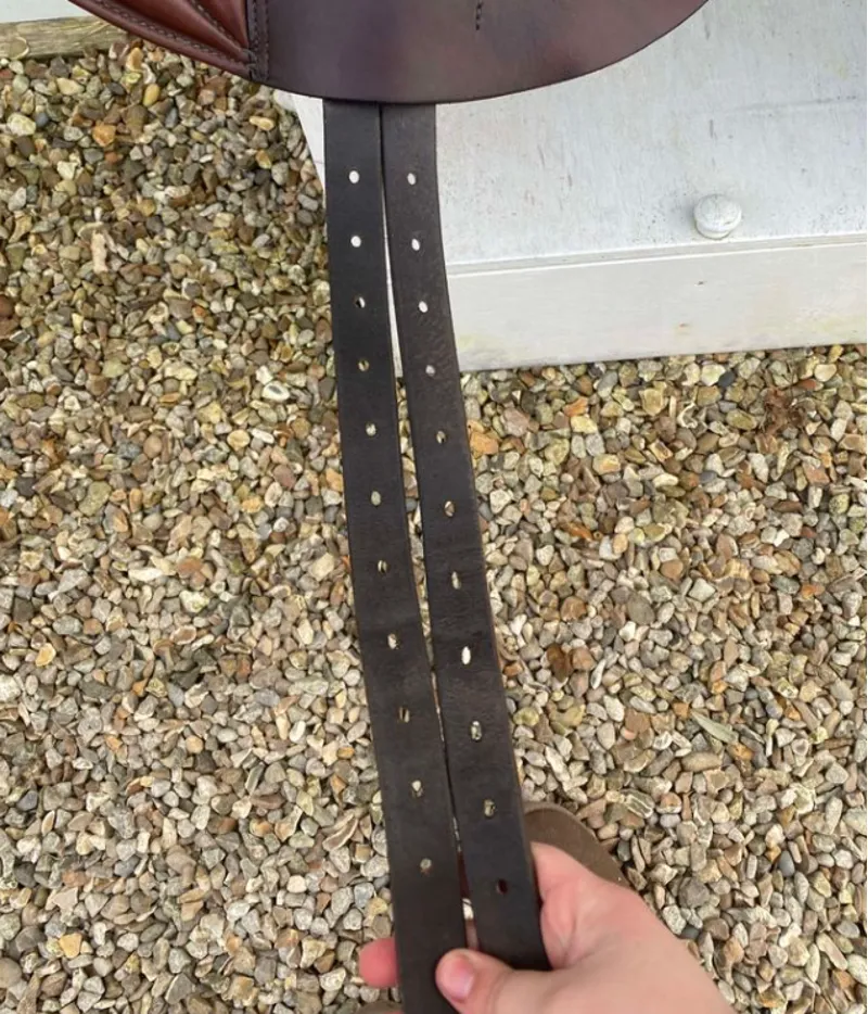 17.5 Kirkland Saddlery Jump Saddle Tan/Green MW-5