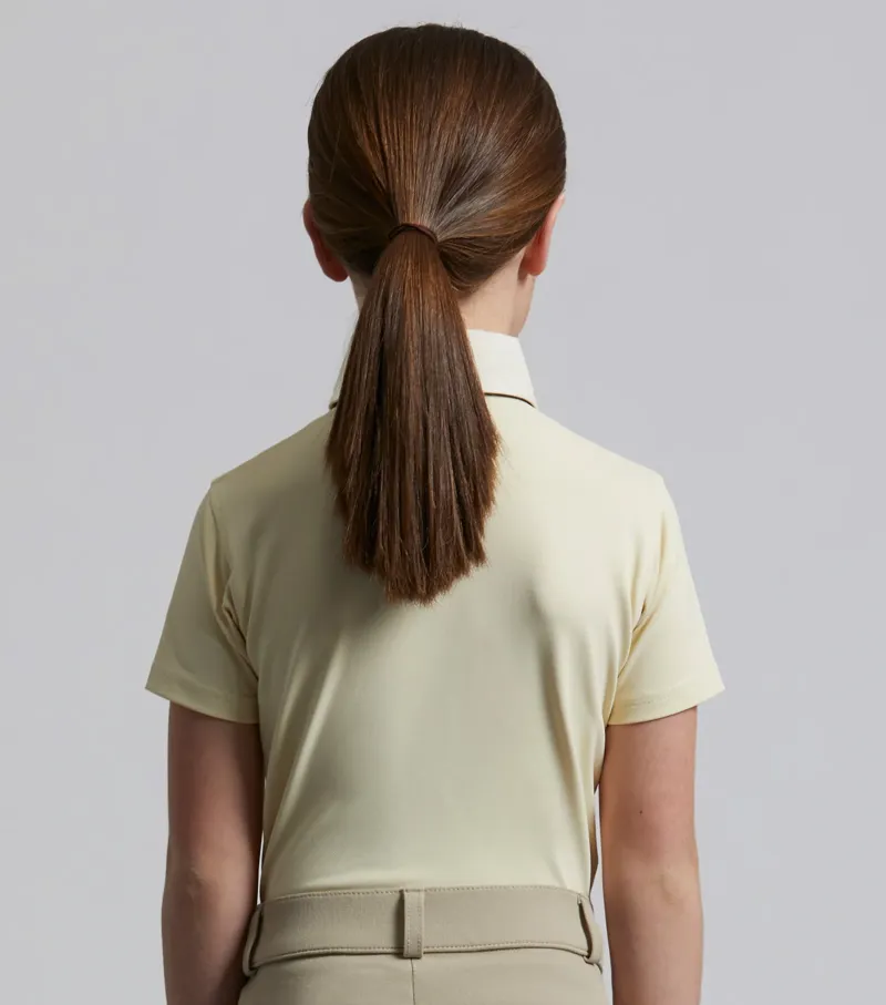 PREMIER EQUINE LUCIANA GIRLS SHORT SLEEVE SHOW SHIRT VANILLA-1