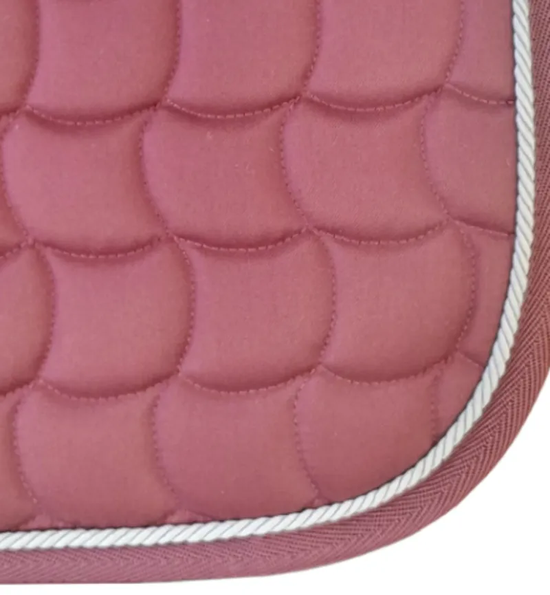 Gallop Burgundy Grey Quilted Saddle Pad Pony/Cob