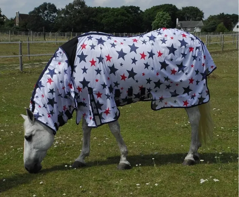 Rhinegold Sahara Full Neck Fly Rug Star Print