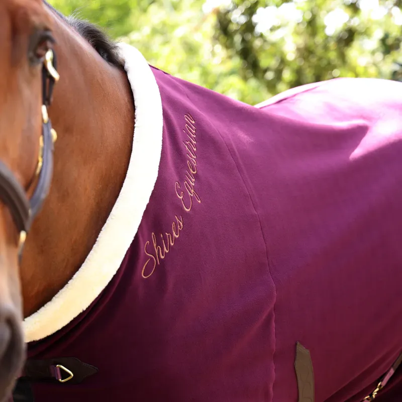 Shires Deluxe Fleece Rug BLACK CHERRY-1
