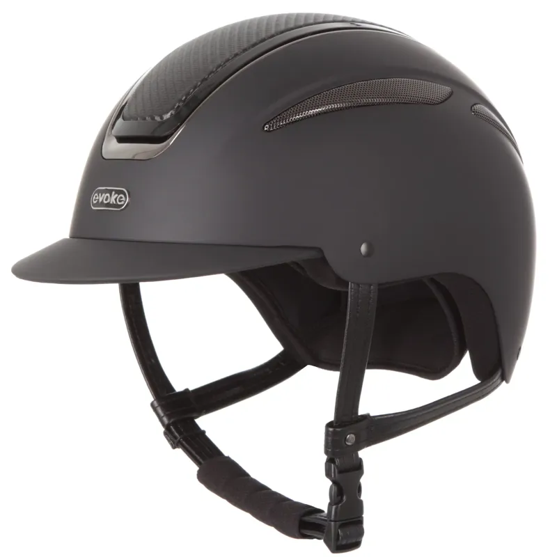 Evoke Callisto Classic Peak Riding hat Black Carbon/Gunmetal
