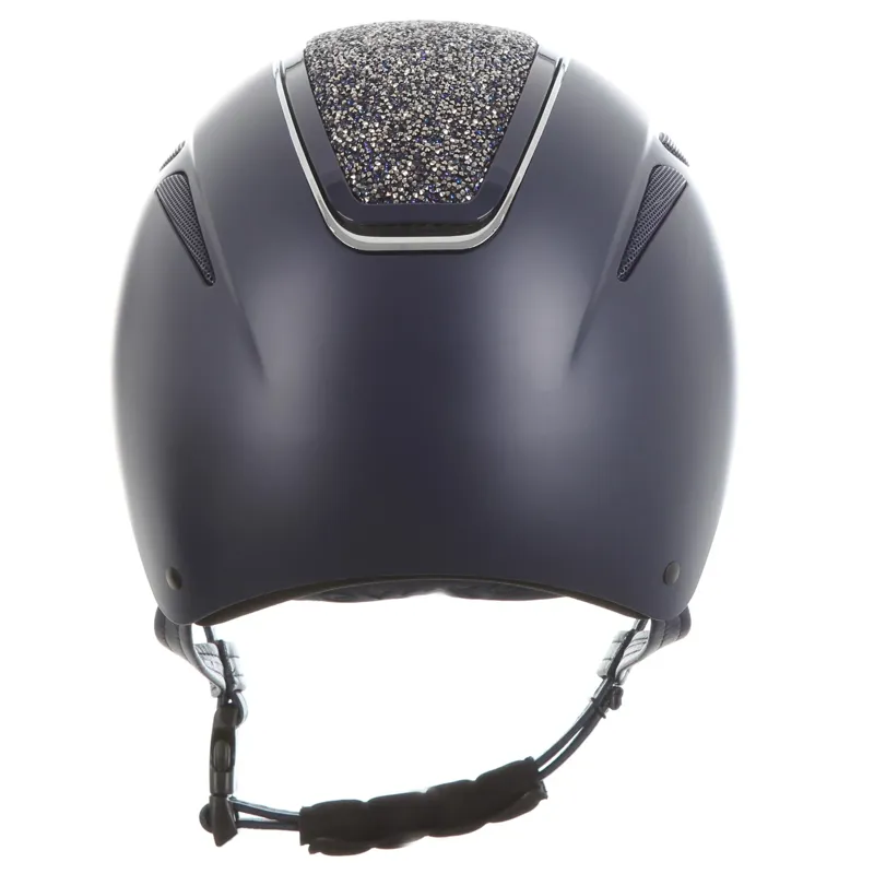 Evoke Callisto Classic Peak Riding Hat Navy/Navy Crystal Medium 55-58cm-3
