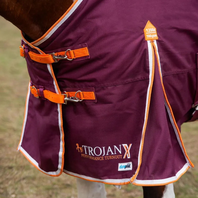 Gallop Trojan Xtra Duraproof 1200Denier 100gm Std Neck Turnout Rug-2